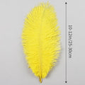 Ostrich Feathers Natural Bulk 10-12Inch 25cm-30cm, 12pcs – Yellow