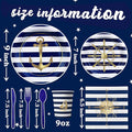 Nautical Decorations & Tableware, Party Supplies for 20 Guests