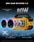 Speakers Bluetooth Wireless: (Peak) Loud Speaker with Bass, 80W