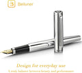 Fountain Pen – Silver, Stunning Luxury Pens with Bright Silver Chrome