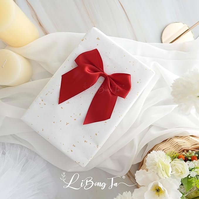 Gift Wrap Bows, 24 Pack Satin Polyester Bows with Twist Ties