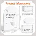 Decorative Sign Plaque, White Acrylic Arch Wedding Sign, 6x8 Inch