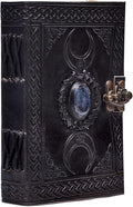 3 Moon Lapiz Embossed Vintage Leather Journal for Men & Women – Blue
