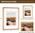 Picture Frame USA-Sourced Cherry Wood Solid Original Wood, 9x12 – Natural