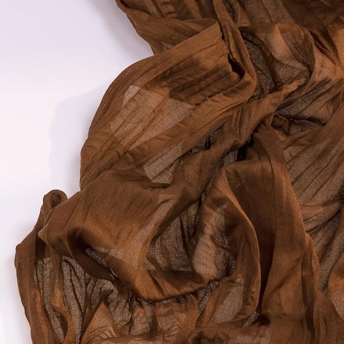 Brown Cheesecloth Table Runner Tan 6 Pack Fall Table Runners Boho Gauze 120 Inches Marron Cheese Cloth Fall Table Decorations for Thanksgiving Wedding Bridal Baby Shower Tea Party Decor