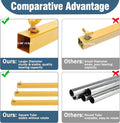 Background Support Equipment 8 ft Adjustable Gold Steel Frame