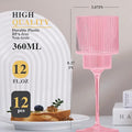 Plastic Goblets Wine Glasses, 12Oz Acrylic Wine Glasses Origami