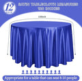 120 Inch Satin Tablecloth, 12 Pack – Royal Blue, Silky Round Tablecloth