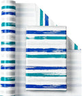 Reversible Wrapping Paper – Blue, 17 Inch X 33 Feet, Baby, Mini Roll