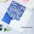 Wedding Invitations Cards 5 X 7.3 Inch Laser Cut Hollow Rose, 50PCS