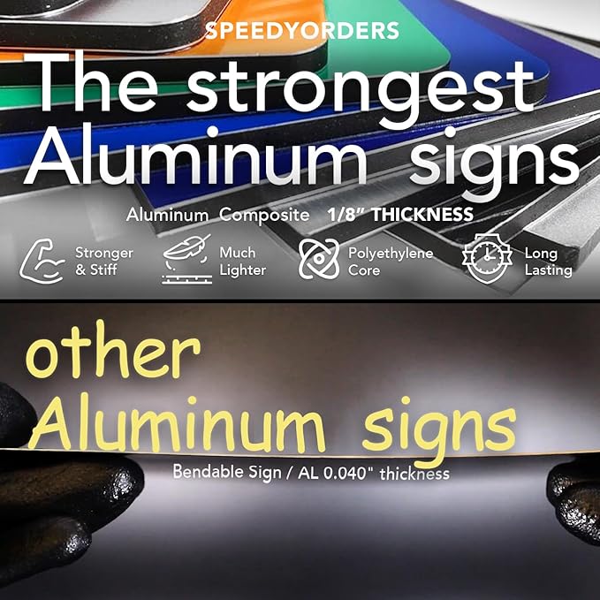 Custom Outdoor Metal Signs, Personalized Aluminum Signs, Customized Safety Signs, Metal Business Signs, Waterproof Outdoor Business Signs, White Aluminum (Picture, 24x18 In)