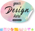 Custom Stickers Personalized Labels - Customized Stickers with Any Design Image Logo Text,Custom Stickers for Business Logo,Custom Thank You Label Stickers,100 Labels (Oval,3"x2")