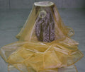 Organza Fabric in Champagne Gold, Shiny 45-Inch Width by 10 Yards