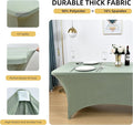 118 2-Pack Spandex Table Covers for Rectangular Folding Tables, 4ft