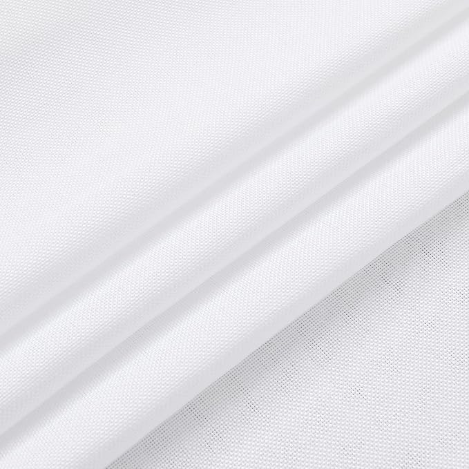 Hiasan 2 Pack Faux Linen Rectangle Tablecloth - Wrinkle and Stain Resistant Washable Table Cloth for Kitchen Dining Room Holiday Table Cover for Dinner, White, 70 x 120 Inch