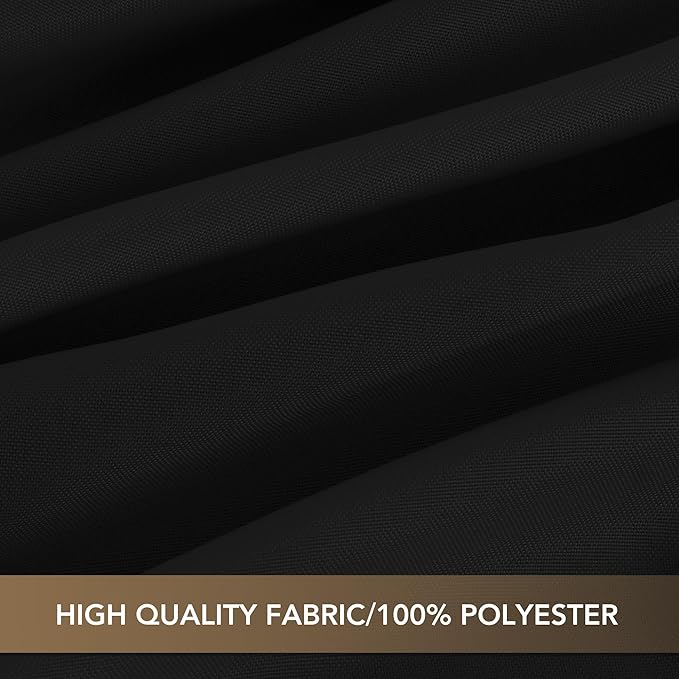 sancua Black Square Tablecloths 60x60 Inch - Fabric Table Cloth for Square or Round Tables, Washable Polyester Table Cover for Dinner, Holiday Party, Decorative Display Tables