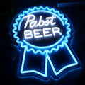Pabst Beer Neon Signs for Wall Decor，LED Neon Lights Suitable for Man