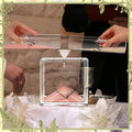 Vases Unity Sand Ceremony Set, 2 Glass Vases and Jar, Light Colors
