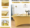 2-Pack Spandex Table Covers for Rectangle Standard Folding Tables, 6ft