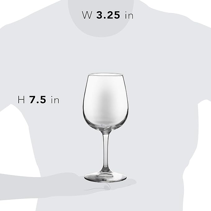 Wine Glasses Set of 12, 12.75 oz Clear Glass, Dishwasher Safe