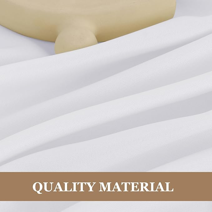 Fitable White Table Clothes for Rectangle Tables, 6 Pack - 90 x 132 Inch - Reusable and Elegant Tablecloths, Polyester Fabric Table Covers for Wedding, Party, Banquet, Formal Events