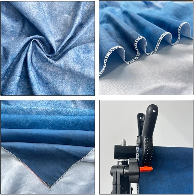 5x7ft Dark Blue Gradient Portrait Photo Backdrops Bright Center Abstract Photography Backdrop for Studio Photo Booth Prop Banner Decor Background