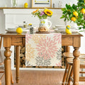 Dahlia Floral Pinnata Summer Table Runner – Pink