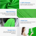 Screen Backdrop – Green, 6x9 Ft Greenscreen Background for Streaming