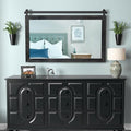 Farmhouse Bathroom Mirror, 49 X 30 Rustic Wood Framed Wall Barn Door