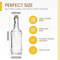 Assorted Glass Bottles with Corks – Clear, 2.5in X 9in, 16oz, 6 Pack