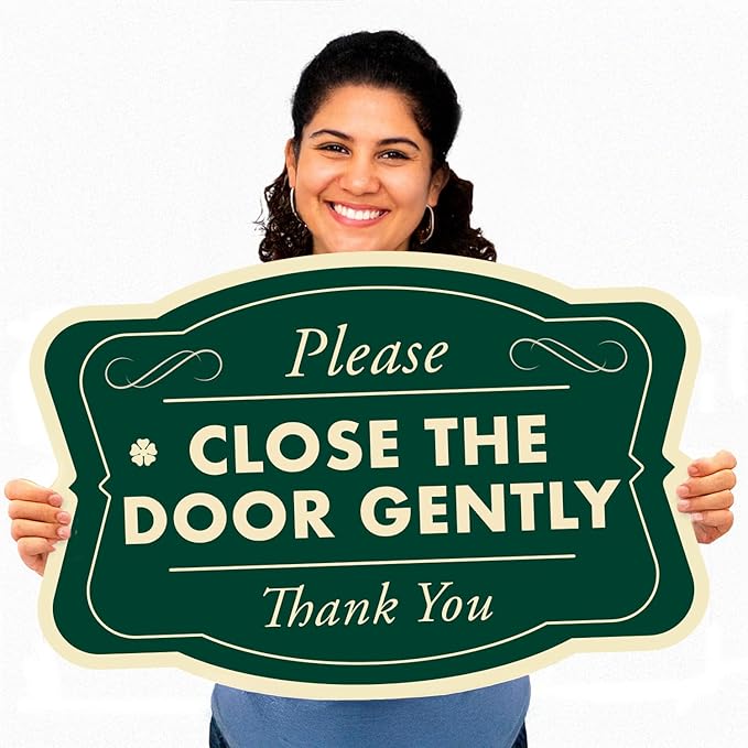 Personalized Aluminum Outdoor Metal Signs, Custom Green 14x10 Driveway Sign, Waterproof USA Made