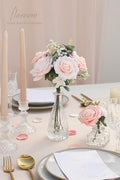 Artificial Flowers Real Looking Blush Shades Foam Fake Roses, 25pcs