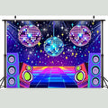Dance Party Backdrop Retro 80s 90s Theme Stage Dance Ball Music