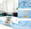 Table Runner Boho Gauze Cheesecloth Table Runner, 3 Pack – Baby Blue