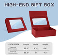 Large Gift Box with Window – Red