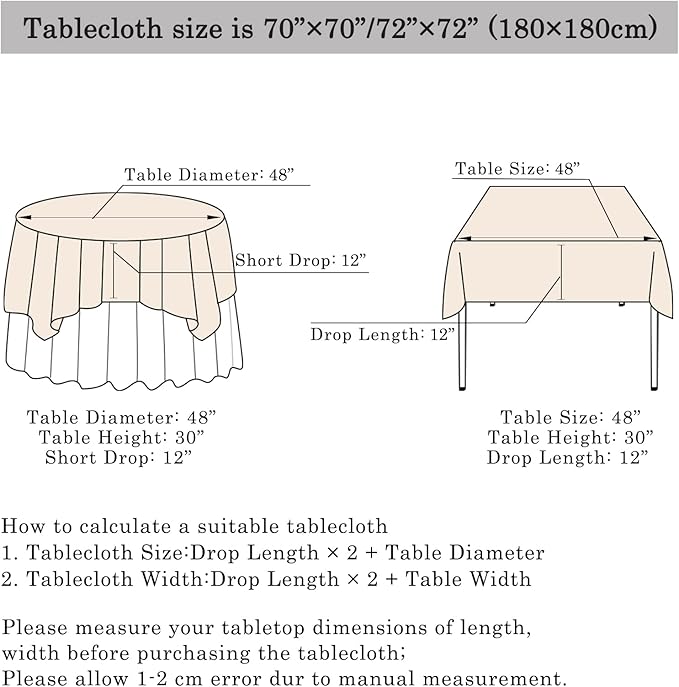 ShinyBeauty Square Tablecloth 72x72-Inch Sequin Tablecloth Overlay Rose Gold Table Cover Sequined Table Cloths for Wedding Rose Gold Shimmer Tablecloth Linen Square Overlay for Cocktail/Cake