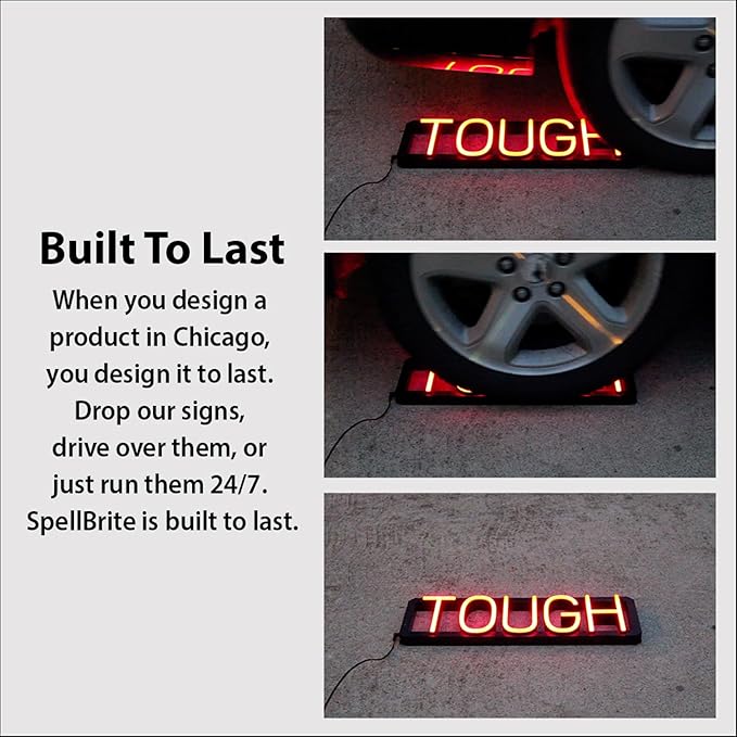 SpellBrite COLD ONES Sign | Beer-Related Sign with Neon Look, White LED Light Source | 33.5" x 6.3"