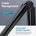 Microphone Boom Arm, Mic Stand Desk with Cable Management Microphone