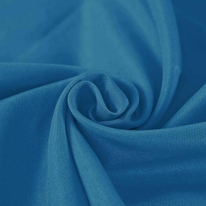 60 inch Round Tablecloth Washable Polyester Table Cloth Decorative Table Cover for Wedding Party Dining Banquet（60 inch,Mediterranean Blue）