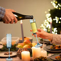 Champagne Flutes 6 OZ Straight Sided Wine Glasses, 6 Pieces – Blue