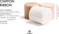 Handmade Chiffon Silk Ribbon Fringe Yd & Camel Frayed, 1.5" X 21 – White
