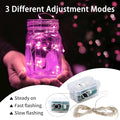 Fairy Lights 7Ft 20 LED Twinkle String Lights 3 Modes, 8 Pack – Pink