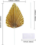 Paper Palm Fan Cake Toppers Palm Spear Leaves Fan Cupcake Toppers, 6Pcs