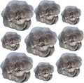 BRT Bearingshui Crepe Paper Flowers Decoration for Wall Total 9 Pcs, Artificial Flowers Backdrop for Wedding Decor Baby Bridal Shower Birthday Party, Silver 3D Wall Flowers Decor