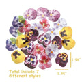 Edible Cupcake Toppers Pansies Cake Decoration, 36pcs, Flat Not 3D
