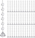 Nuenen 100 Pcs Acrylic Hanging Crystals for Centerpieces Chandelier Clear Crystal Garland Strands Ornament Acrylic Clear Beads Prisms Pendant for Christmas Tree Window Home Decoration(Diamond)