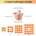 Cupcake Stand, 4 Tier Square Acrylic Cupcake Display Stand Holder