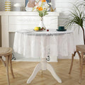 Round Lace Tablecloth with Elegant Scalloped Bottom for Any Special