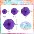 Hanging Paper Fan, 20 Pcs – Purple