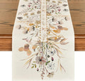 Artoid Mode Wildflower Leaves Floral Fall Table Runner, Autumn Thanksgiving Kitchen Dining Table Decoration for Indoor Outdoor Home Party 13x36 Inch
